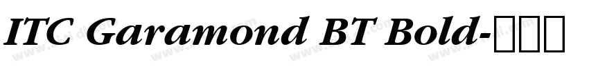ITC Garamond BT Bold字体转换
